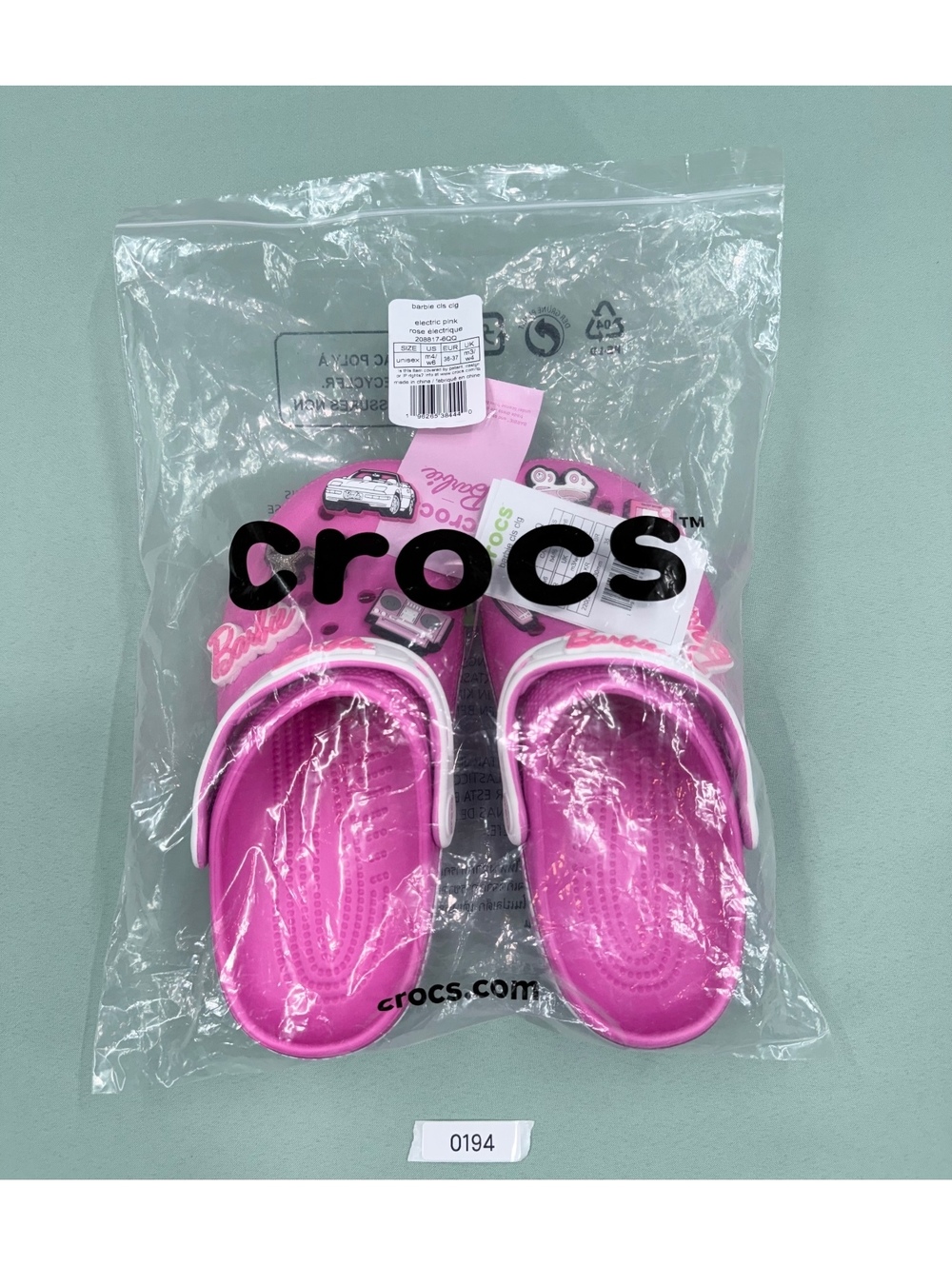 Barbie Classic Clog Crocs in Electric Pink, Unisex Size M4/W6